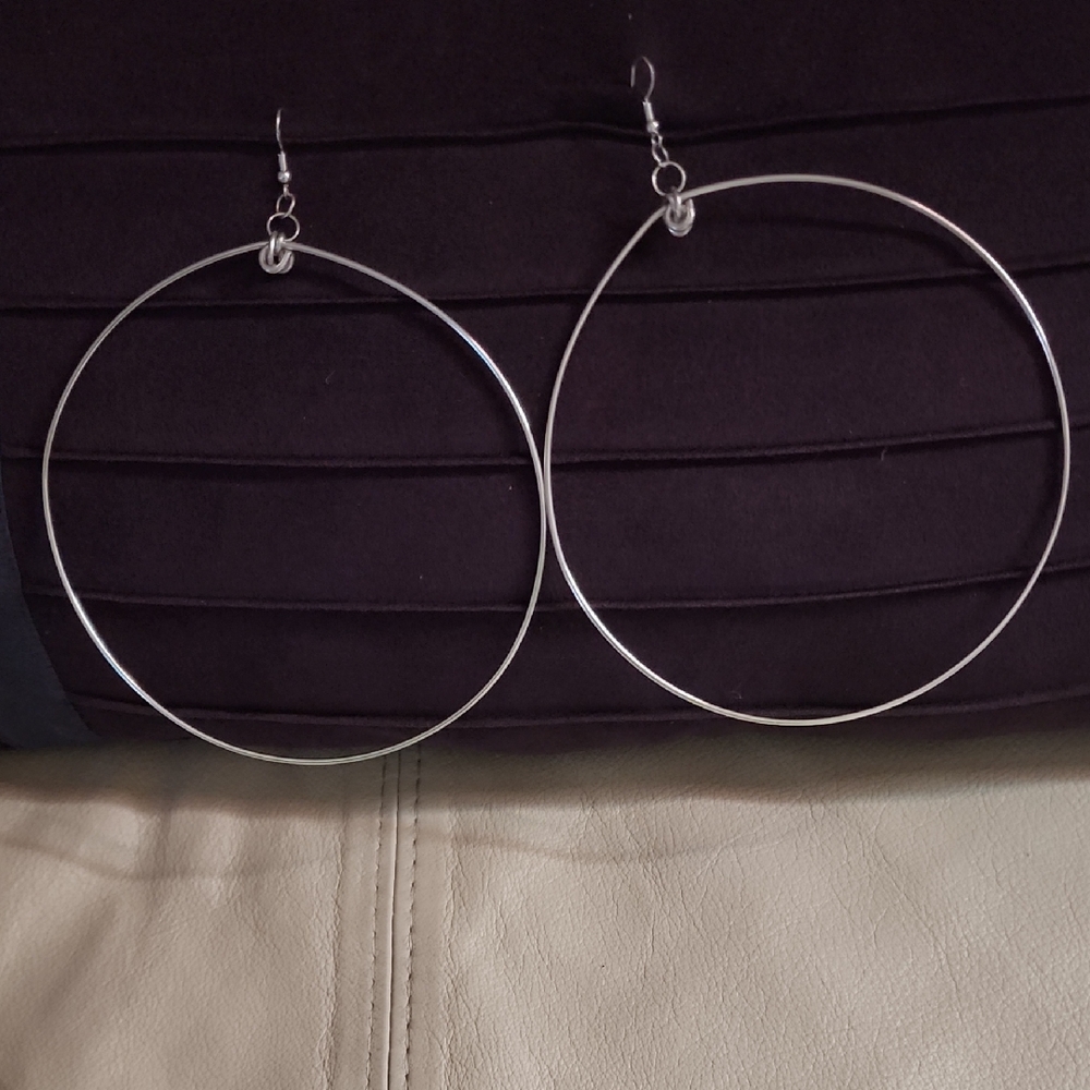 Elegant Silver Hoop Earrings